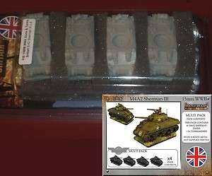 Forged in Battle B 42 15mm WWII British Sherman III (4) M4A2 Tanks 