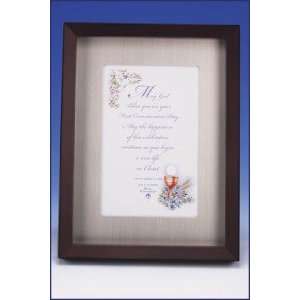  First Communion Shadow Box Photo Frame   Rosewood 