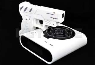 LCD Target Gun Model Alarm Clock Gadget Toy With Laser  