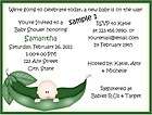 Personalized Pea In A Pod Twins Baby Shower Invitations