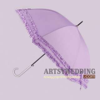 All Weather Rainproof Sunshade Purple Nylon Wedding Parasol Umbrella 
