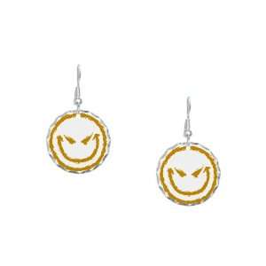    Earring Circle Charm Smiley Face Smirk Artsmith Inc Jewelry