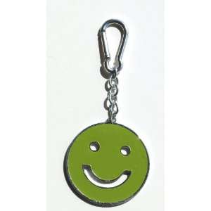  Green Smiley Face Bag Clip Charm, Key Chain/Ring  .99 