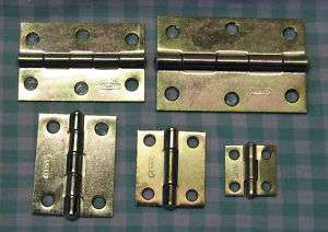 Brass Utility Hinges from STANLEY Tools, 5 Sizes, 2 pk  