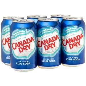 Canada Dry Club Soda, Low Sodium, 6pk, 12 oz  Fresh