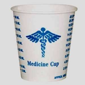  New   Solo Wax Coated Paper Graduated Medicine Cup Case 
