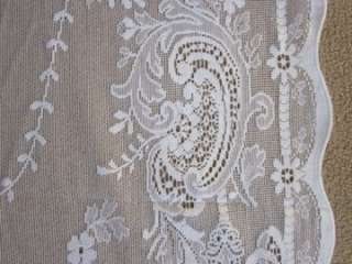 Stunning Cotton Victorian design c1910 white LACE CURTAIN PANEL Iona 2 