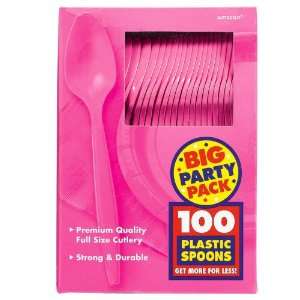   Party By Amscan Bright Pink Big Party Pack Spoons 
