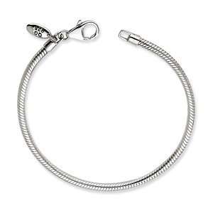    7.25in Sterling Silver Lobster Clasp Bead Bracelet Jewelry