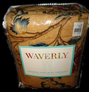 134 Waverly SPICE OF LIFE Sesame Belk Drapes Lined Panel Pair 