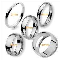 Custom Engraved Domed Tungsten Ring Wedding Band sz4 18  