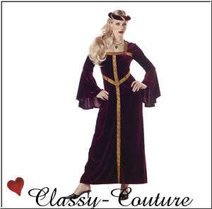 MEDIEVAL GUINEVERE Ruby Fancy Dress Costume   Sz L / XL  