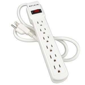  6 Outlet Surge Protector Bundle   167 Joules, 3 Cord 