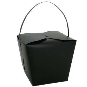  Jumbo Black Plastic Chinese Takeout Container (9 1/2 x 8 1 