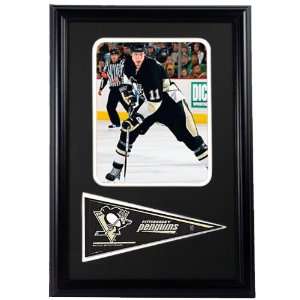 Jordan Staal 8 x 10 Photograph with Pittsburgh Penguins Team Pennant 