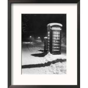  Night Study after a Fall of Snow Showing a Telephone Kiosk 
