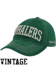 NHL Mitchell & Ness Hartford Whalers Green Wordmark Flex Hat