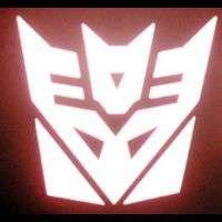 show off the decepticon symbol with these awesome reflective stickers