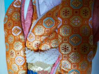 HAGOITA GEISHA GIRL DOLL Art Japanese KIMONO Silk Cloth Japan KOKESHI 