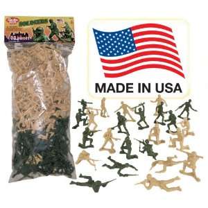   Army Men 100 Piece Set of 2 inch Toy Soldier Figures   Made in the