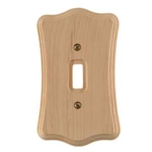   Contemporary Paintable/Stainable Wood Toggle Wallplate, Unfinished