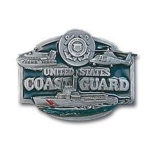    Military Pewter Belt Buckle   US Coast Guard