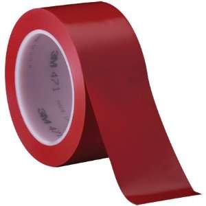  3M   471 Solid Vinyl Tape, 3 x 36 yds. Red Office 