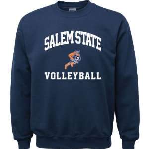  Salem State Vikings Navy Youth Volleyball Arch Crewneck 