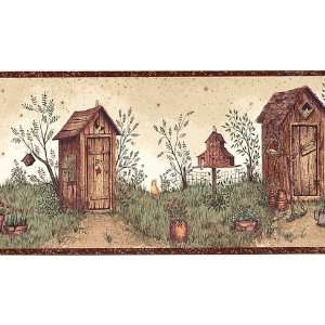  Outhouse (red) Wallpaper Border