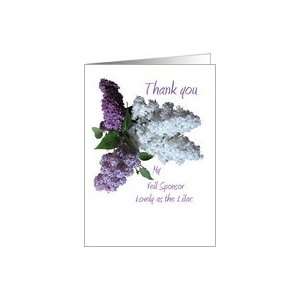  Wedding,Thank you,Veil Sponsor, Lilacs in Three Shades 