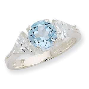   Silver Ring with Blue Topaz   Size 7 West Coast Jewelry Jewelry
