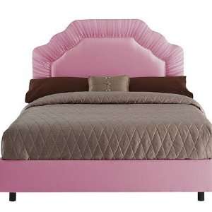    Shirred Border Bed in Wood Rose Size King Furniture & Decor